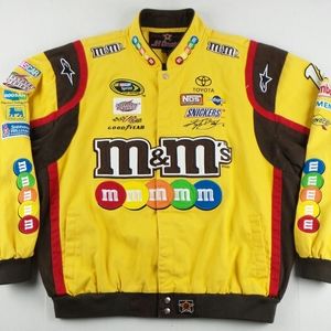 Nascar JH Design M&M's Racing Kyle Busch Canvas Jacket Size Men's XXL